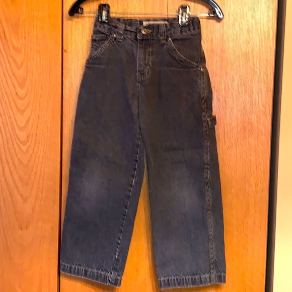 Arizona gray size 8 carpenter jeans adjustable waist boy’s denim 6 pockets VGUC - Picture 4 of 9